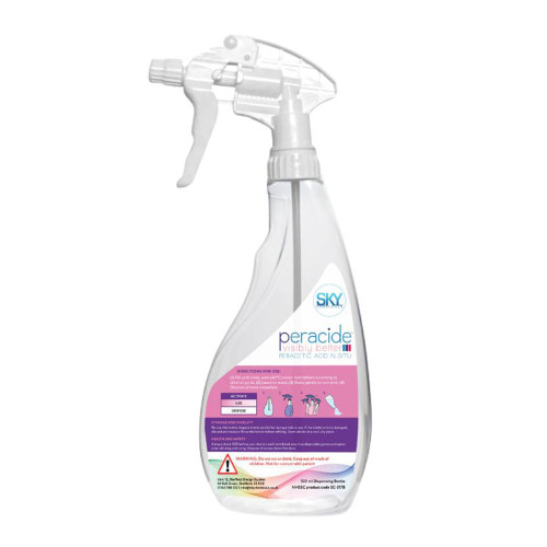 Peracide™ Dilution Containers 500 ml Trigger Spray Bottles For Use With 3 g Tablets  (Pack of 12)