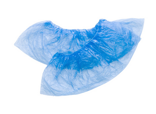 Disposable Plastic Overshoes Blue Large (Pack of 100)