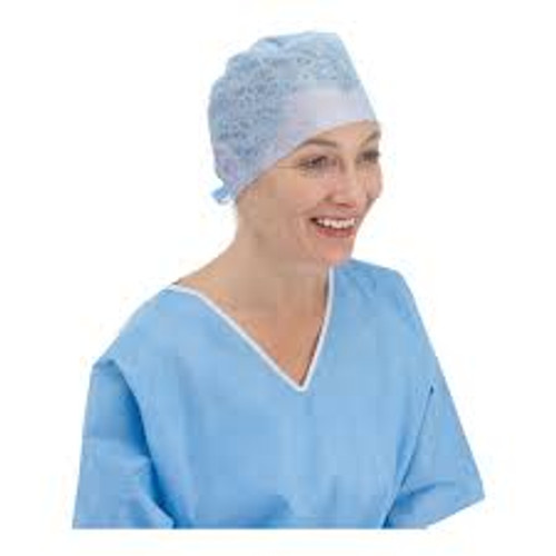 BARRIER® Tie–Back Theatre Caps Blue (Pack of 200)