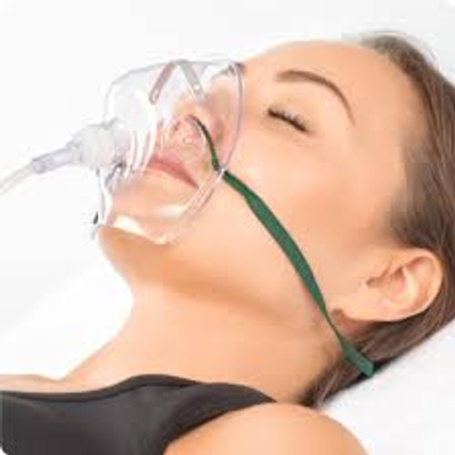 Medium–Concentration Oxygen Mask With Head Strap
