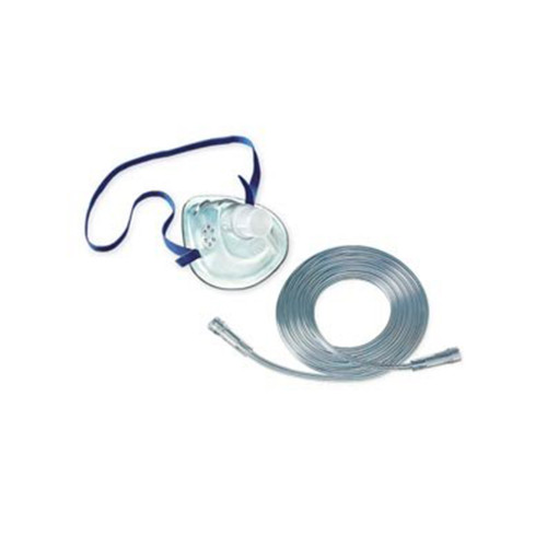 Medium–Concentration Oxygen Masks With Head Strap & 2.1 m Oxygen Tubing (Pack of 50)