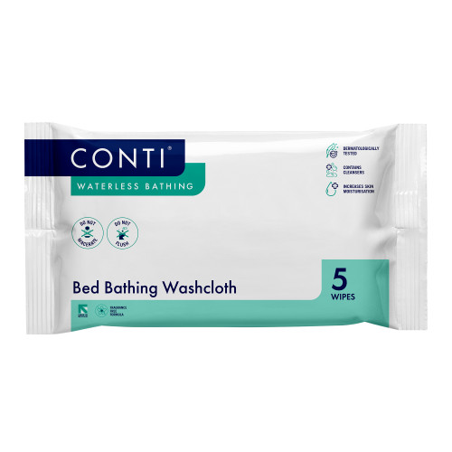 Conti® Fragrance–Free Bed Bathing Washcloths (Pack of 5)