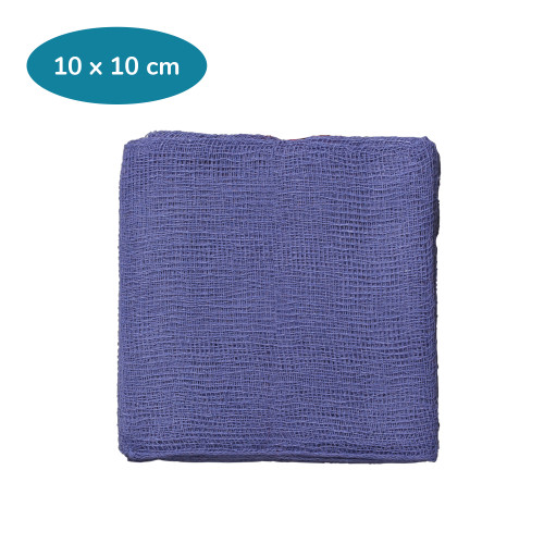 Non–Sterile 8–Ply Gauze Swabs Blue (10 x 10 cm)(Pack of 100) Non–Sterile 8–Ply Gauze Swabs Blue (10 x 10 cm)(Pack of 100)