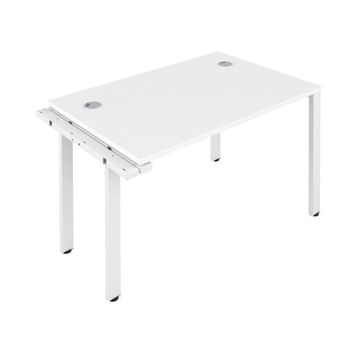 Jemini 1 Person Extension Bench Desk 1400x800x730mm White/White KF808930