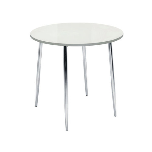 Jemini Bistro Table Round 800x800x740mm White/Chrome