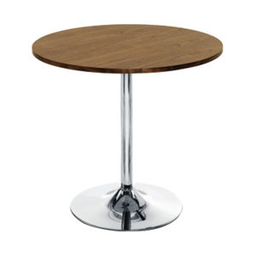 Jemini Bistro Trumpet Table Small 800x800x715mm Walnut/Chrome