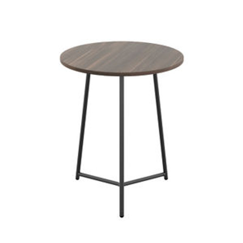 Jemini Trinity Mid Table 600x600x735mm Dark Walnut/Black