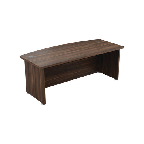 Avior Bow Fronted Executive Desk 2000x900x750mm Dark Walnut