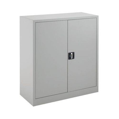 Talos Double Door Stationery Cupboard 920x420x1000mm Grey