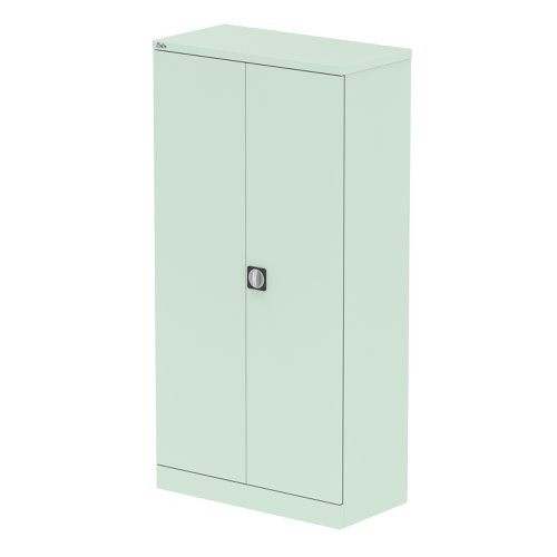 Qube 1850mm 2-Door Stationery Cupboard Peppermint Green With Shelves