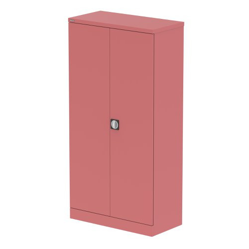 Qube 1850mm 2-Door Stationery Cupboard Antique Pink With Shelves