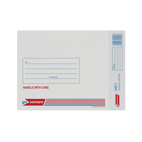 GoSecure Bubble Envelopes Size 5 White (Pack of 10) PB10145