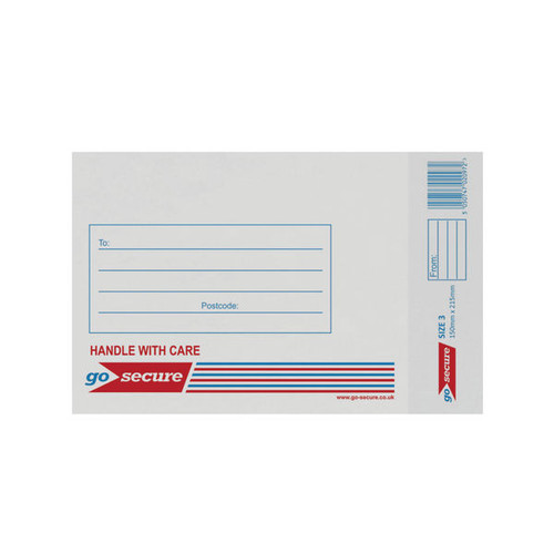 GoSecure Bubble Envelopes Size 3 White (Pack of 10)