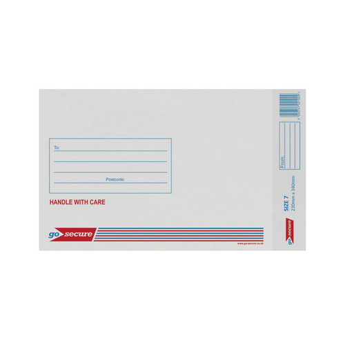 GoSecure Bubble Envelopes Size 7 White (Pack of 10)