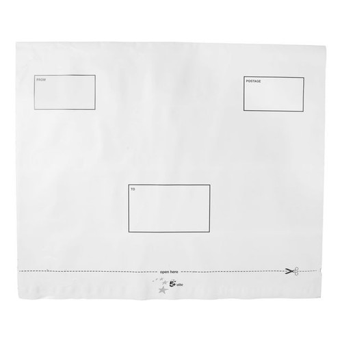5 Star DX Bags Self Seal Waterproof White 450x320mm and 50mm Flap (Pack of 100)
