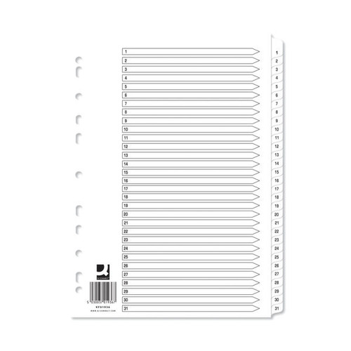 Q-Connect 1-31 White Board Indexes (10 Pack) Q-Connect 1-31 White Board Indexes (10 Pack)