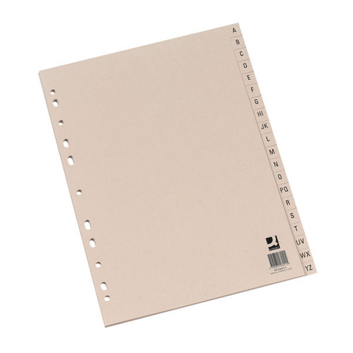 Q-Connect 20-Part A-Z Index Multi-Punched Buff A4 Manilla