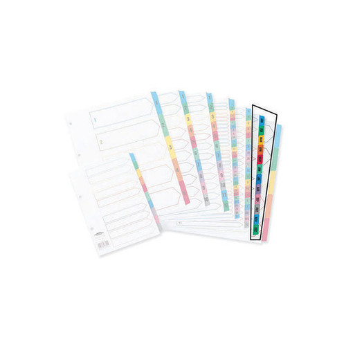 Concord Index A4 January-December White With Multicolour Tabs 02401/CS24