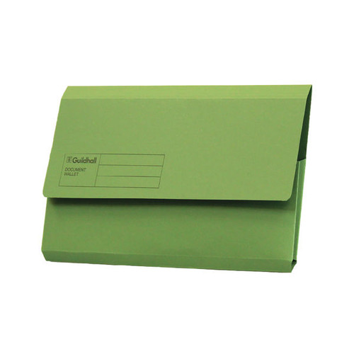 Exacompta Guildhall Document Wallet Foolscap Green (Pack of 50) GDW1-GRN Exacompta Guildhall Document Wallet Foolscap Green (Pack of 50) GDW1-GRN