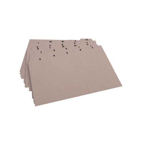 Q-Connect Guide Card 203x127mm A-Z Buff (25 Pack)