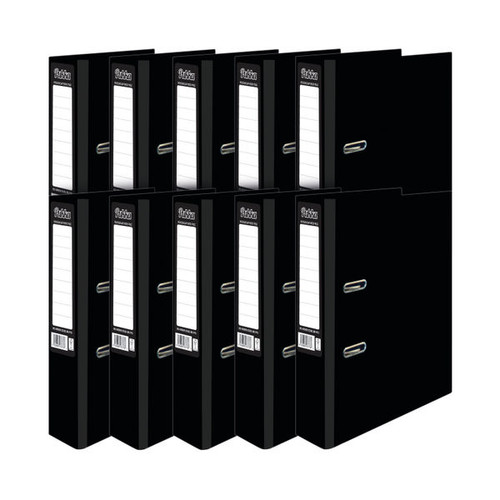 Pukka Brights Lever Arch File A4 Black (10 Pack) BR-7757 Pukka Brights Lever Arch File A4 Black (10 Pack) BR-7757