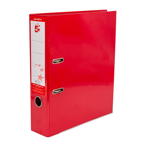 5 Star Office Lever Arch File A4 Red (Pack of 10) 5 Star Office Lever Arch File A4 Red (Pack of 10)