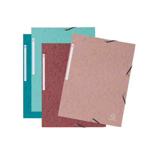 Exacompta Skandi Elasticated 3 Flap File A4 Assorted (Pack of 4) 55270E