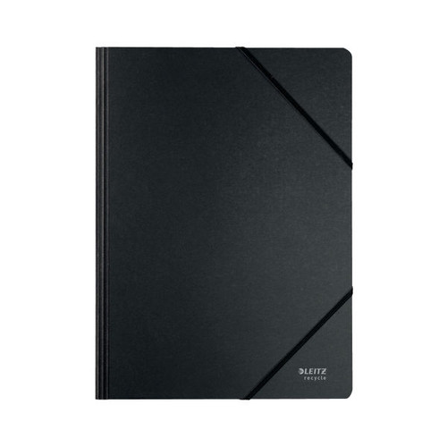 Leitz Recycle Card Folder Elastic Bands A4 Black (Pack of 10) 39080095 Leitz Recycle Card Folder Elastic Bands A4 Black (Pack of 10) 39080095