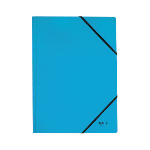Leitz Recycle Card Folder Elastic Bands A4 Blue (Pack of 10) 39080035 Leitz Recycle Card Folder Elastic Bands A4 Blue (Pack of 10) 39080035
