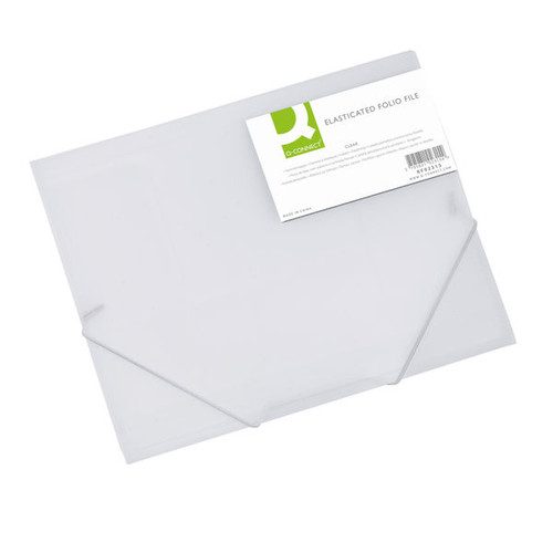 Q-Connect Elasticated Folder 3 Flap A4 Clear Q-Connect Elasticated Folder 3 Flap A4 Clear