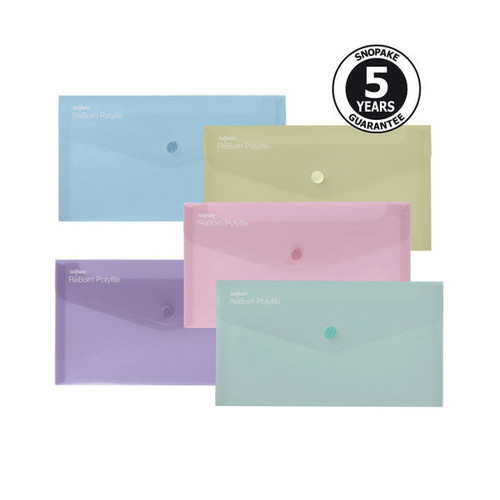 Snopake Reborn Polyfile DL Assorted (Pack of 5) 15908