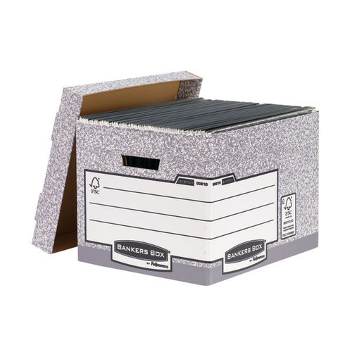 Bankers Box Storage Box Large Grey (Pack of 10) 01810-FFLP