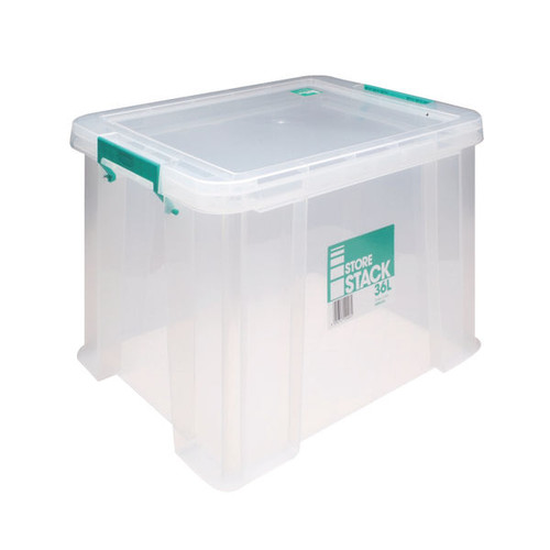 StoreStack 36 Litre Storage Box W480xD380xH320mm Clear