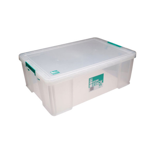 StoreStack 51 Litre Storage Box W660xD440xH230mm Clear StoreStack 51 Litre Storage Box W660xD440xH230mm Clear