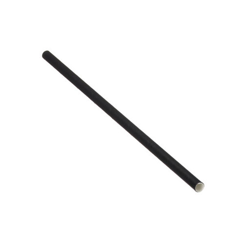 Go-Pak Paper Straw 200mm x 6mm Black (Pack of 5000) D22013