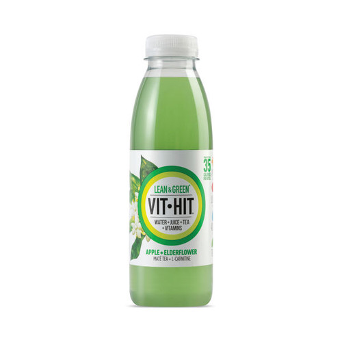 Vit-Hit Lean and Green Apple/Elderflower Bottle 500ml (Pack of 12) VIT4D