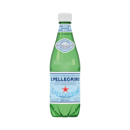 San Pellegrino Sparkling Natural Mineral Water 500ml Bottles (Pack of 12) 00051