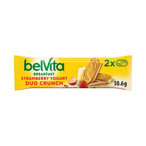Belvita Breakfast Strawberry and Yogurt Duo Crunch Bars 50.6g (Pack of 18) 683215 Belvita Breakfast Strawberry and Yogurt Duo Crunch Bars 50.6g (Pack of 18) 683215