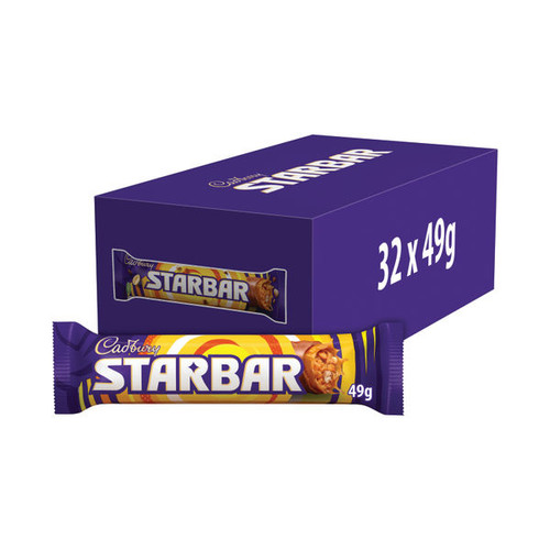 Cadbury Starbar Chocolate/Peanut/Caramel Bar 49g (Pack of 32) 960986 Cadbury Starbar Chocolate/Peanut/Caramel Bar 49g (Pack of 32) 960986