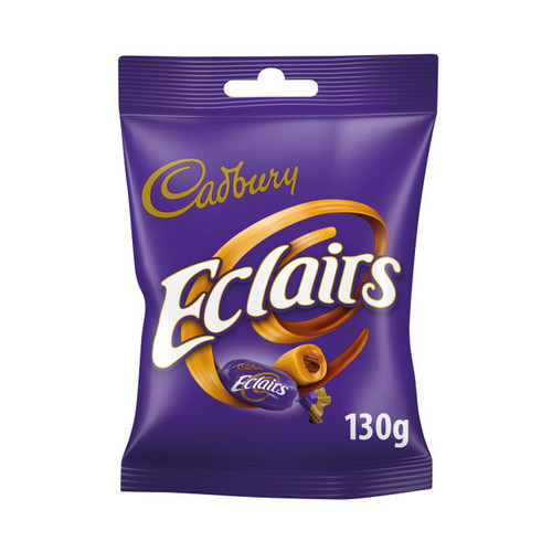 Cadbury Chocolate Eclairs 130g Bag (Pack of 12) 648324 Cadbury Chocolate Eclairs 130g Bag (Pack of 12) 648324