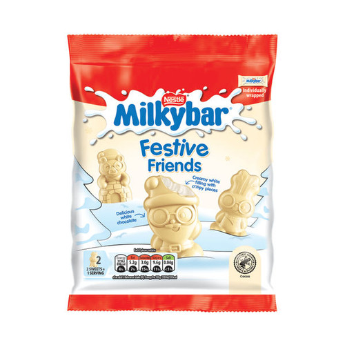 Nestle Milkybar Festive Friends White Chocolate Bag 57g 12480505EA Nestle Milkybar Festive Friends White Chocolate Bag 57g 12480505EA