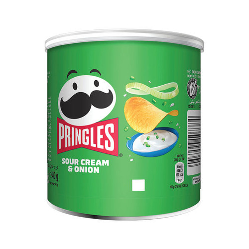 Pringles Sour Cream and Onion Crisps 40g (Pack of 12) 7000279000 Pringles Sour Cream and Onion Crisps 40g (Pack of 12) 7000279000