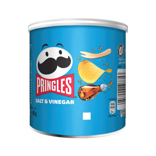 Pringles Salt and Vinegar Crisps 40g (Pack of 12) 7000273000 Pringles Salt and Vinegar Crisps 40g (Pack of 12) 7000273000