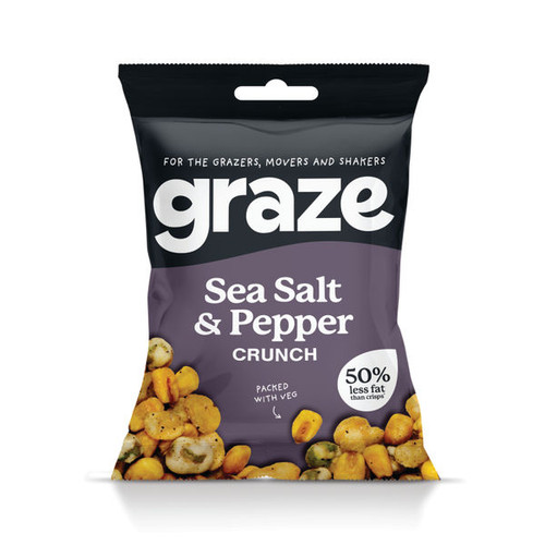 Graze Salt and Pepper Crunch 35g Pack of 10 3846 Graze Salt and Pepper Crunch 35g Pack of 10 3846