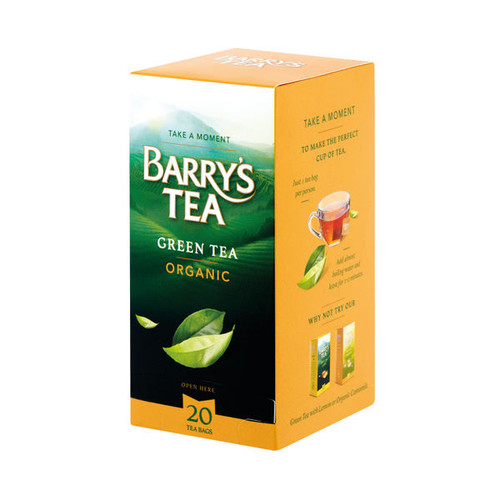 Barrys Organic Green Tea String/Tag/Envelope (Pack of 20) 2804 Barrys Organic Green Tea String/Tag/Envelope (Pack of 20) 2804