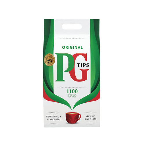 PG Tips One Cup Square Teabags (Pack of 1100) 800337 PG Tips One Cup Square Teabags (Pack of 1100) 800337