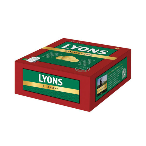 Lyons Gold Blend Tagged Tea Bags (Pack of 100) 251711 Lyons Gold Blend Tagged Tea Bags (Pack of 100) 251711