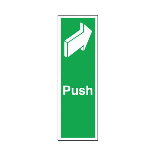 Safety Sign Push 150x50mm Self-Adhesive (Universal symbol and colour scheme) FX05512S Safety Sign Push 150x50mm Self-Adhesive (Universal symbol and colour scheme) FX05512S