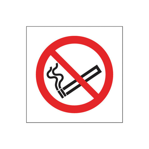 Safety Sign No Smoking Symbol 100x100mm Self-Adhesive (Pack of 5) KP01N/S Safety Sign No Smoking Symbol 100x100mm Self-Adhesive (Pack of 5) KP01N/S