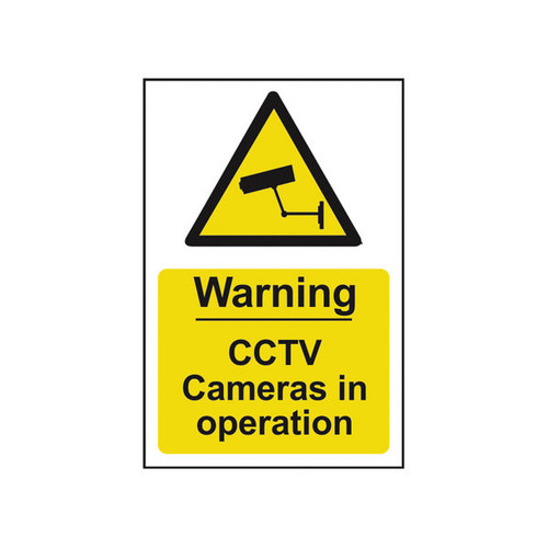 Spectrum Industrial Warning CCTV Cameras In Op S/A PVC Sign 200x300mm 1311 Spectrum Industrial Warning CCTV Cameras In Op S/A PVC Sign 200x300mm 1311